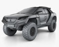 Peugeot 2008 DKR with HQ interior 2014 3d model wire render