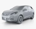 Peugeot 3008 GT Line 2016 Modelo 3d argila render