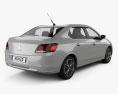 Peugeot 301 2020 3D модель back view