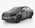 Peugeot 301 2020 3d model wire render