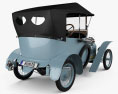 Peugeot Type BP1 Bebe 1913 3D-Modell Rückansicht