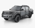 Peugeot Pick Up 4x4 2020 3D-Modell wire render
