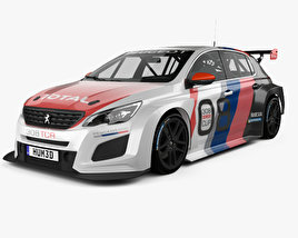 Peugeot 308 TCR 2018 3D model