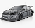 Peugeot 308 TCR 2018 3D模型 wire render