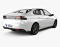 Peugeot 308 sedan 2020 3d model back view