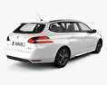 Peugeot 308 SW GT Line 2020 3d model back view