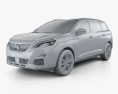 Peugeot 5008 2018 3D-Modell clay render