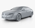 Peugeot 508 liftback GT 2021 Modelo 3D clay render