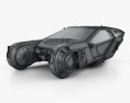 Peugeot Blade Runner 2049 Spinner 2018 3d model wire render