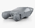 Peugeot Blade Runner 2049 Spinner 2018 3d model clay render