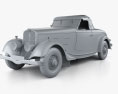 Peugeot 601 Родстер 1934 3D модель clay render