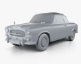 Peugeot 403 敞篷车 1959 3D模型 clay render