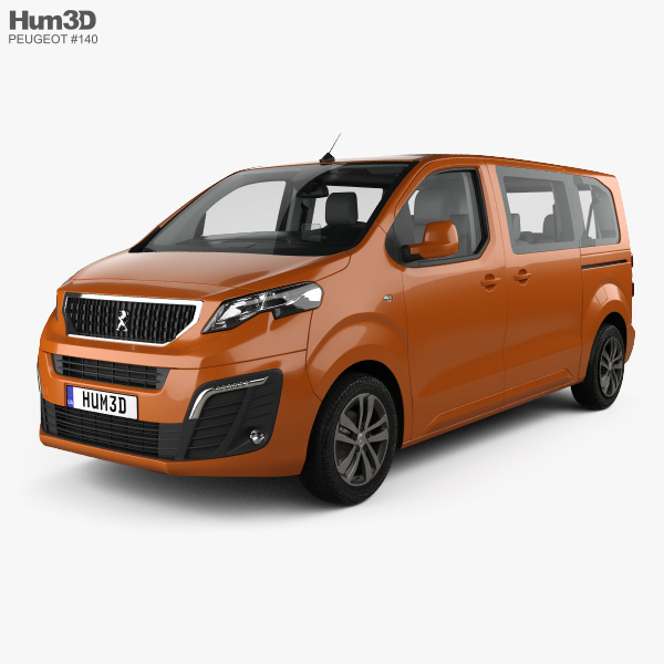 Peugeot Traveller Allure з детальним інтер'єром 2019 3D модель