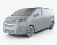 Peugeot Traveller Allure con interior 2016 Modelo 3D clay render