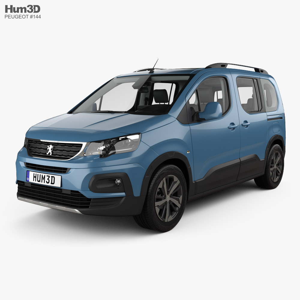 Peugeot Rifter з детальним інтер'єром 2021 3D модель