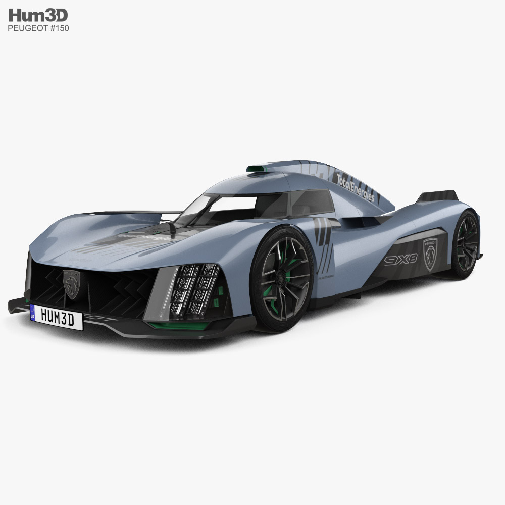 Peugeot 9X8 prototype 2022 3D модель