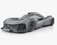 Peugeot 9X8 prototype 2022 3Dモデル wire render