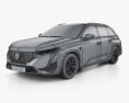 Peugeot 308 SW GT 2021 3Dモデル wire render