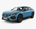 Peugeot 408 hybrid 2023 3d model