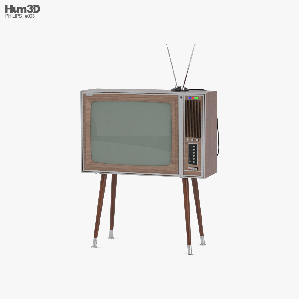 Philips X26K151 复古电视 3D模型