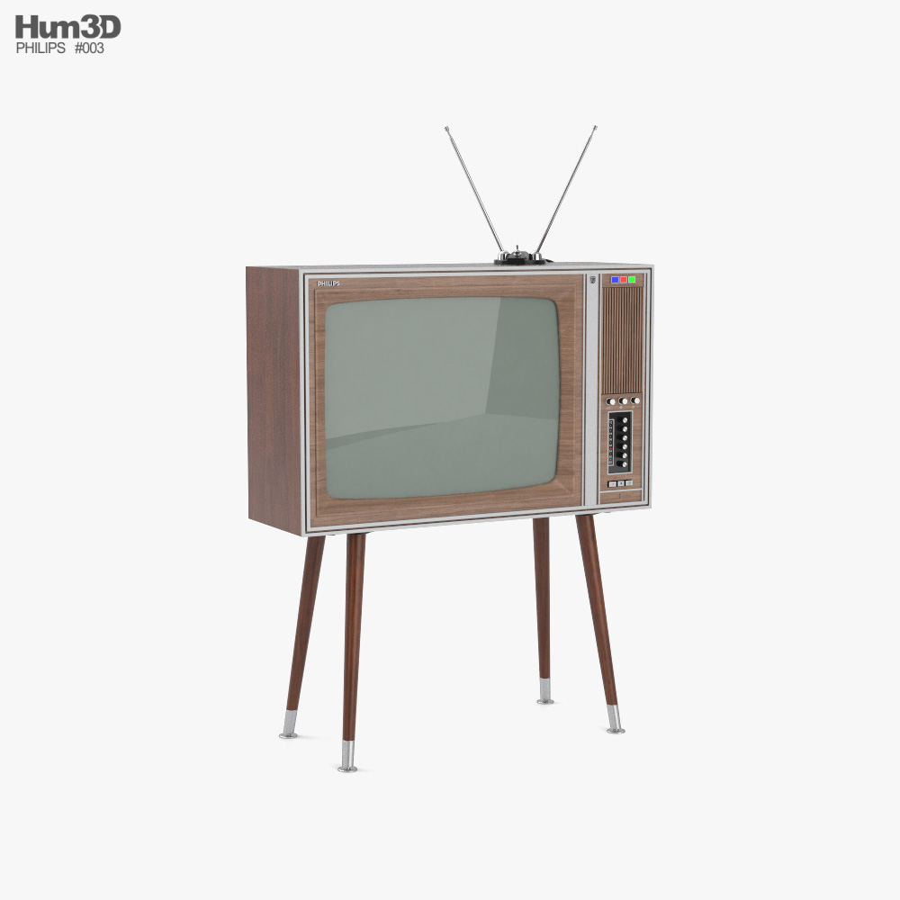Philips X26K151 Retro TV model - Electronics on Hum3D