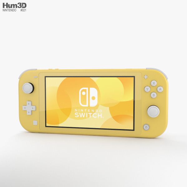 Nintendo Switch Lite Amarelo Modelo 3d