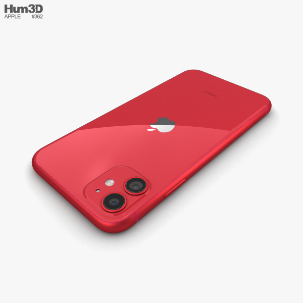 Apple Iphone 11 Red 3d Model Electronics On Hum3d