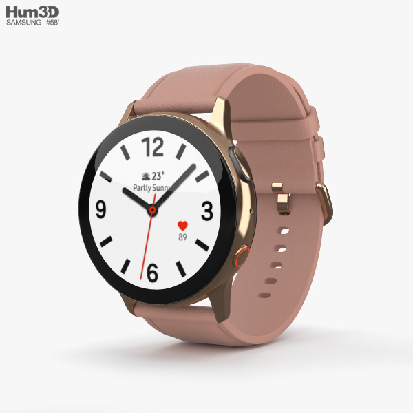 Samsung Galaxy Watch Active 2 40mm Stainless Steel Gold 3D model