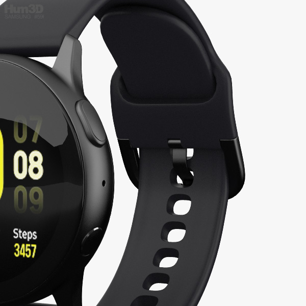 Samsung Galaxy Watch Active 2 40mm Aluminium Aqua Black 3d Model Electronics On Hum3d