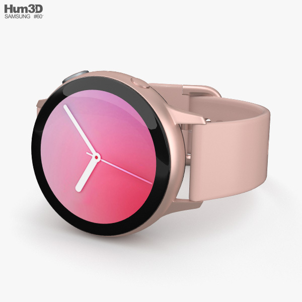 Samsung Galaxy Watch Active 2 44mm Aluminium Pink Gold 3d Model Electronics On Hum3d