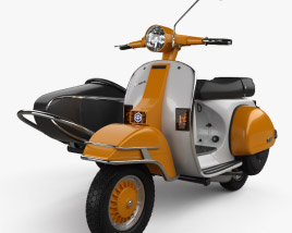 Piaggio Vespa PX 200 Sidecar 1998 3D model