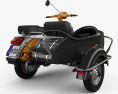 Piaggio Vespa PX 200 Sidecar with HQ dashboard 1998 3D 모델  back view