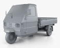 Piaggio Ape TM Pickup 1982 3D-Modell clay render