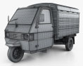 Piaggio Ape TM Fourgon 2016 Modèle 3d wire render