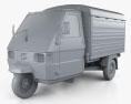 Piaggio Ape TM Kastenwagen 2016 3D-Modell clay render