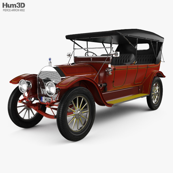 Pierce-Arrow Model 66-A 7-passenger Touring 1913 3Dモデル