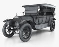 Pierce-Arrow Model 66-A 7-passenger Touring 1913 3d model wire render