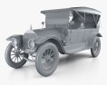 Pierce-Arrow Model 66-A 7-passenger Touring 1913 3d model clay render