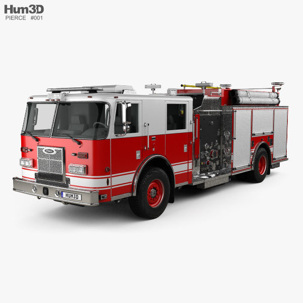 Pierce Fire Truck Pumper 2015 3D model