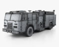 Pierce Fire Truck Pumper 2015 3d model wire render