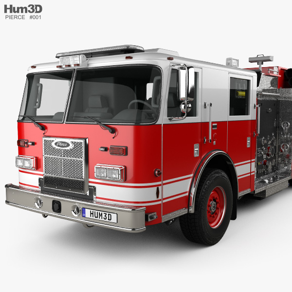 Pierce Fire Truck Pumper 2015 3D model - Vehicles on Hum3D