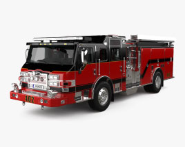 Pierce Vienna Pumper Fire Truck E402 with HQ interior 2014 3D model