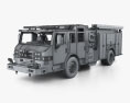 Pierce Vienna Pumper Fire Truck E402 with HQ interior 2014 3d model wire render