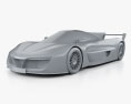 Pininfarina H2 Speed 2018 3d model clay render