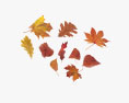 Herbstblätter-Set 3D-Modell