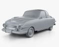 Playboy Convertible 1951 3Dモデル clay render