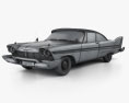 Plymouth Fury coupe Christine 1958 3d model wire render
