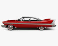 Plymouth Fury coupe Christine 1958 3d model side view