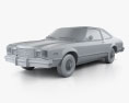 Plymouth Volare coupe 1977 3D模型 clay render
