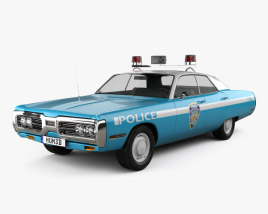 Plymouth Fury 경찰 1972 3D 모델 